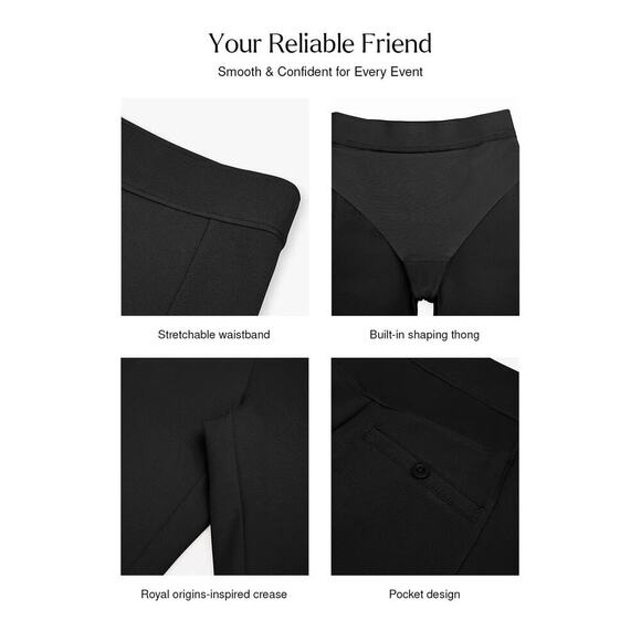 Popilush Black Flare Shapewear Freedom Pants M Tummy Control Ponte Stretch NEW - Picture 10 of 16